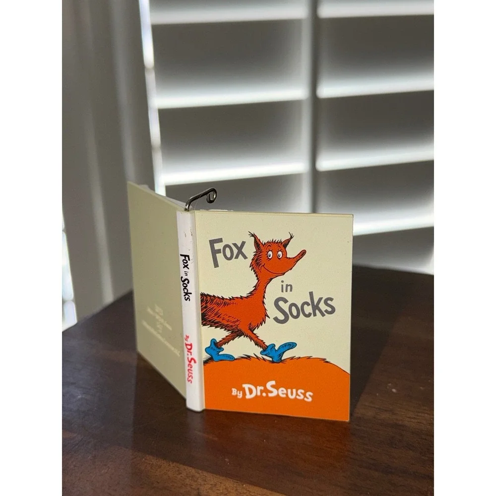 Dr‎ Seuss Fox in Socks Miniature Book Ornament 2023 Hallmark Keepsake Lot
